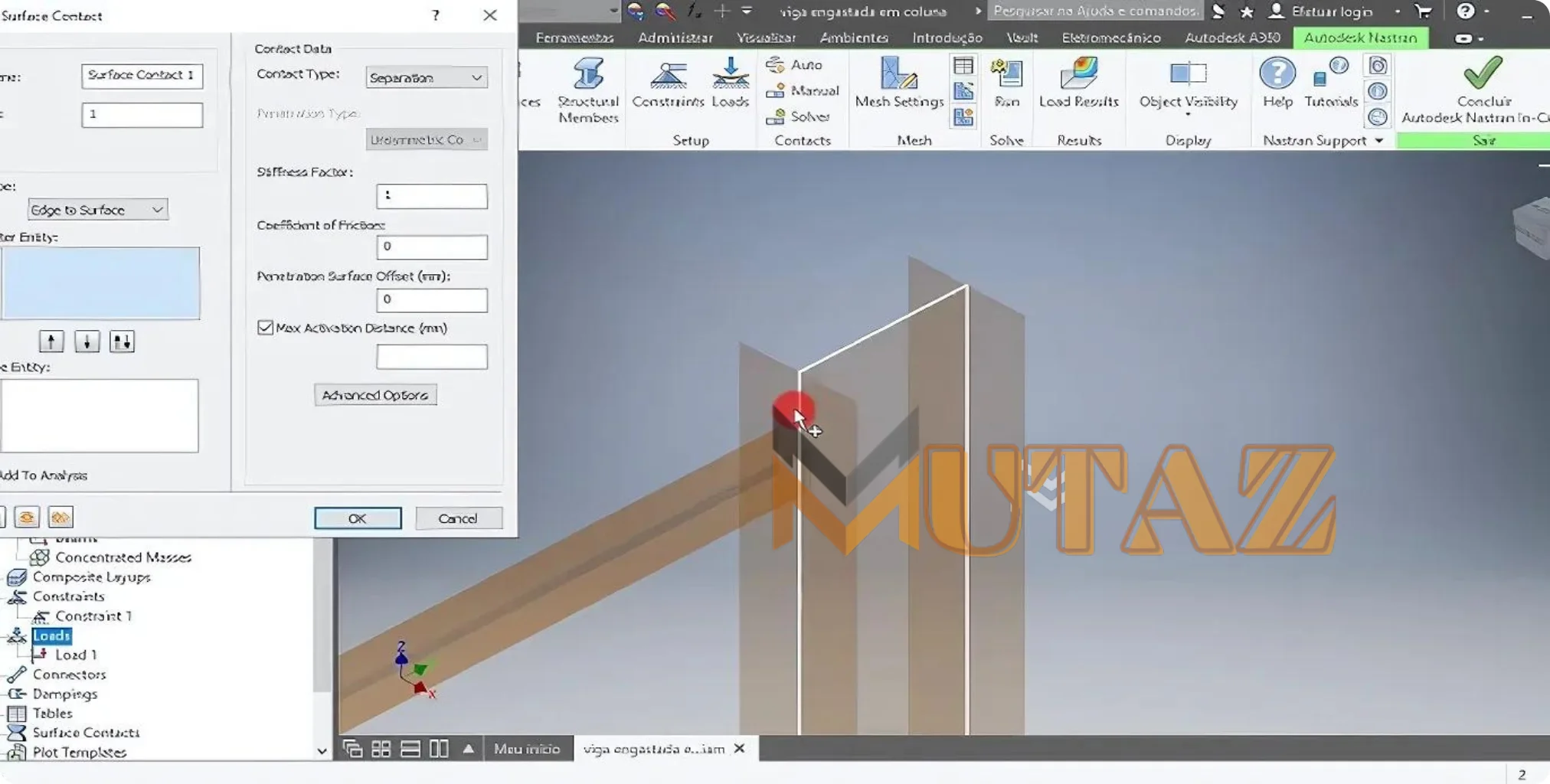 Autodesk Inventor Nastran Mutaz