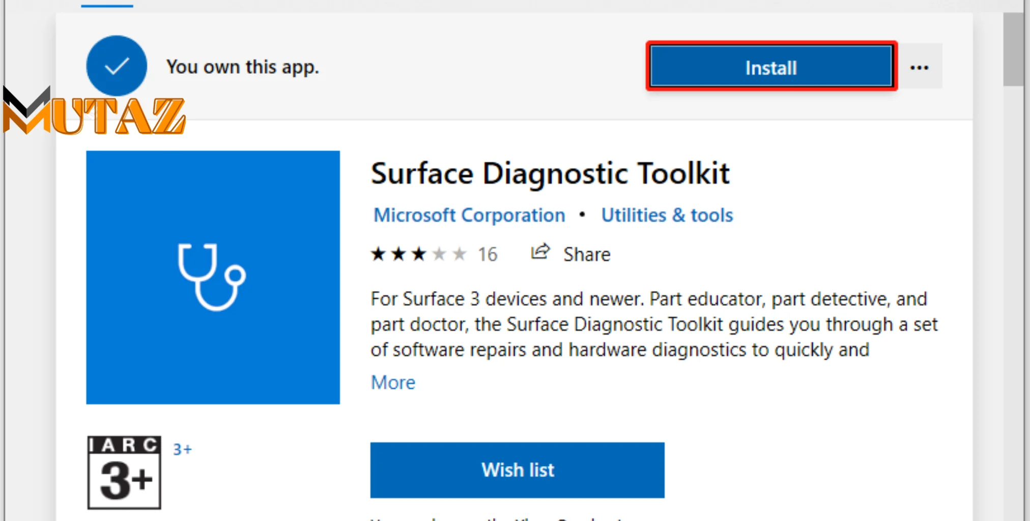 Microsoft Surface Diagnostic Toolkit