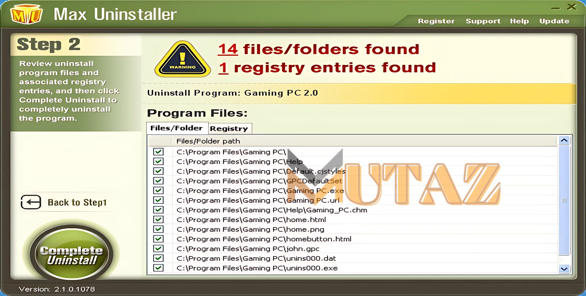 Max Uninstaller Mutaz